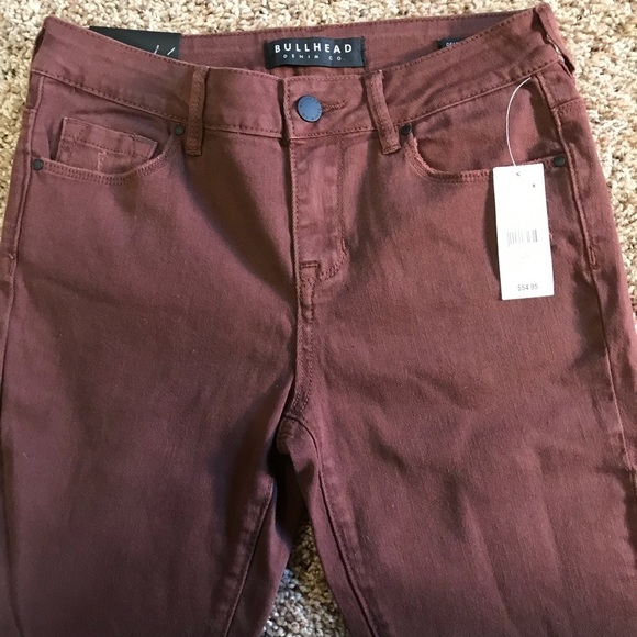 Bullhead Denim Marsala distressed‎ skinny jeans 25 - Picture 3 of 8